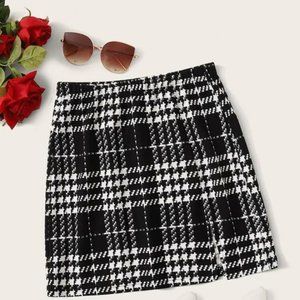 SHEIN Plaid A-Line Mini Skirt, Large